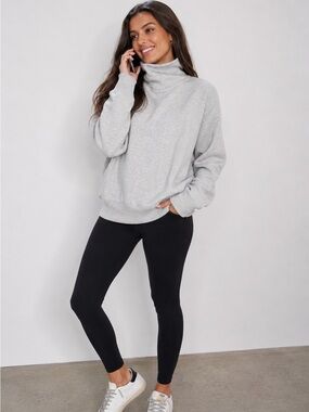 🩶🤍 CALIA Women's Everyday Oversized Fleece Turtleneck 🤍🩶